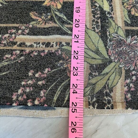 Hale Bob V-Neck Sweater - Black and Green Floral - Picture 7 of 7